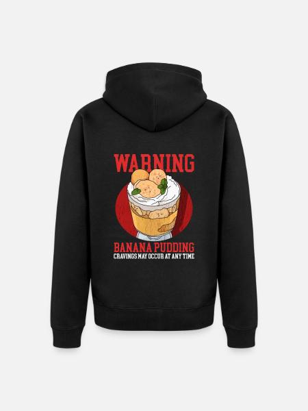 Bananenpudding Bananen Pudding Geschenk - Unisex Premium Bio Zip Hoodie - Schwarz