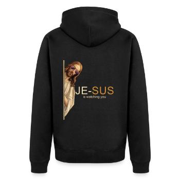 Style céleste de Jésus cool - Veste à capuche bio Premium Unisexe - noir - Dos - Nico (187cm)