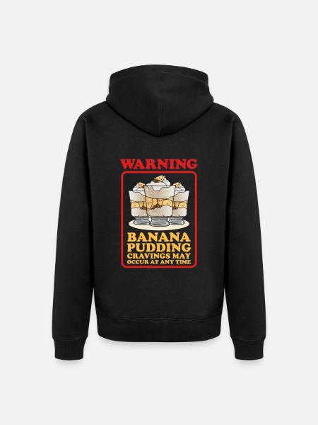 Bananenpudding Bananen-Pudding Geschenk - Unisex Premium Bio Zip Hoodie - Schwarz