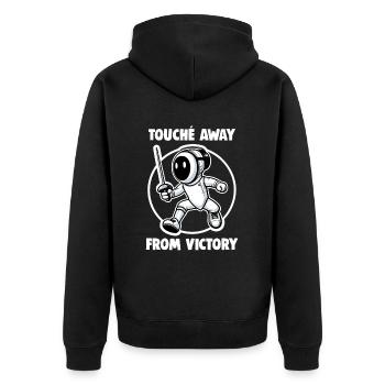 Masque Fencer Sport Design Sur Jeu Sur L’escrime De Combat - Veste à capuche bio Premium Unisexe - noir - Dos - Nico (187cm)