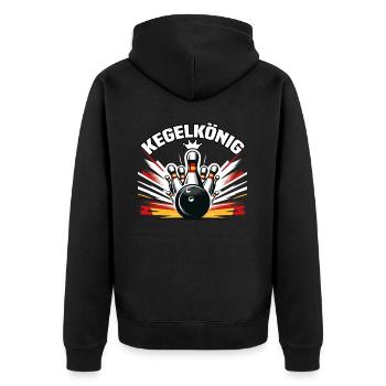 Bowling King Skittles Bowling Club Design pour le bowling - Veste à capuche bio Premium Unisexe - noir - Dos - Nico (187cm)