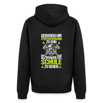 Tshirt pompier pompier pompier pompier 112 - Veste à capuche bio Premium Unisexe - noir - Dos - Nico (187cm)