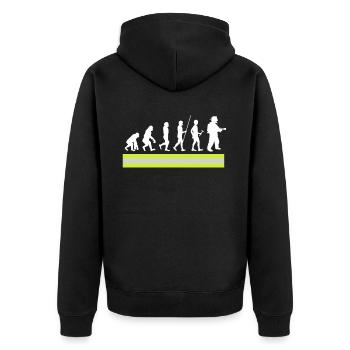 Firefighter Tshirt Firefighter Firefighter 112 - Unisex Premium Organic Zip Hoodie - black - Back - Nico (187cm)
