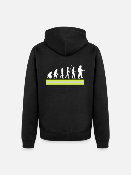 Firefighter Tshirt Firefighter Firefighter 112 - Unisex Premium Organic Zip Hoodie - black
