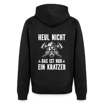 Tshirt pompier pompier pompier pompier 112 - Veste à capuche bio Premium Unisexe - noir - Dos - Nico (187cm)