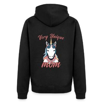 Licorne maman licornes aimant très Unique - Veste à capuche bio Premium Unisexe - noir - Dos - Nico (187cm)