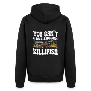 Killifish-besitzer Aquarium-enthusiasten - Unisex Premium Bio Zip Hoodie - Schwarz - Hinten - Nico (187cm)