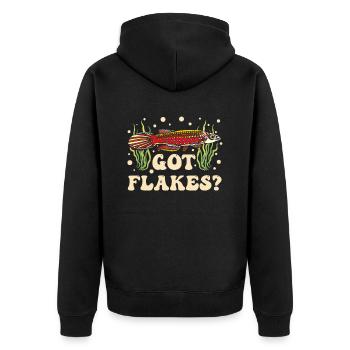 Killifish-besitzer Aquarium-enthusiasten - Unisex Premium Bio Zip Hoodie - Schwarz - Hinten - Nico (187cm)
