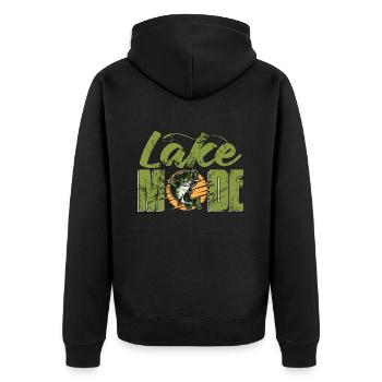 Bass Fishing Lake Mode Pêche à la mouche Bass Fisherman - Veste à capuche bio Premium Unisexe - noir - Dos - Nico (187cm)