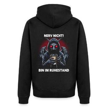 Nerve Not Retired - Unisex Premium Organic Zip Hoodie - black - Back - Nico (187cm)