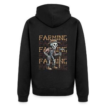 Agriculteur Agriculteur - Veste à capuche bio Premium Unisexe - noir - Dos - Nico (187cm)