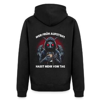 Si vous vous levez tôt, vous détestez plus de la journée - Veste à capuche bio Premium Unisexe - noir - Dos - Nico (187cm)