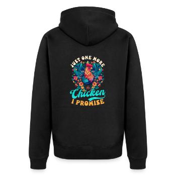 Éleveur de poulets Un poulet de plus - Veste à capuche bio Premium Unisexe - noir - Dos - Nico (187cm)