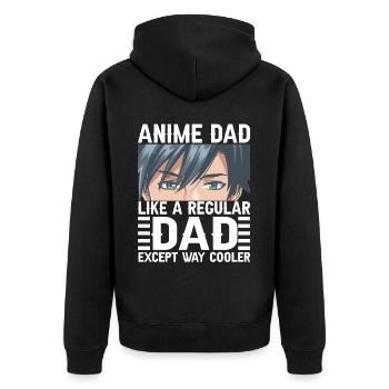 Papa Anime Comme Un Papa Ordinaire Otaku Manga Japonais - Veste à capuche bio Premium Unisexe - noir - Dos - Nico (187cm)