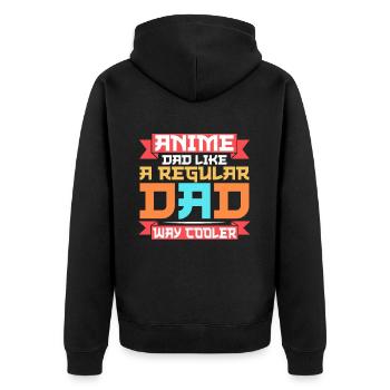 Papa Anime Comme Un Papa Ordinaire Otaku Manga Japonais - Veste à capuche bio Premium Unisexe - noir - Dos - Nico (187cm)