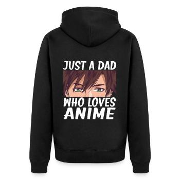 Papa Anime Comme Un Papa Ordinaire Otaku Manga Japonais - Veste à capuche bio Premium Unisexe - noir - Dos - Nico (187cm)
