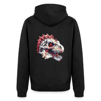 Dragon Skull Halloween Dragon Kids - Unisex Premium Organic Zip Hoodie - black - Back - Nico (187cm)