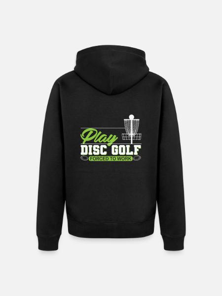 Play Disc Golf - Unisex Premium Organic Zip Hoodie - black