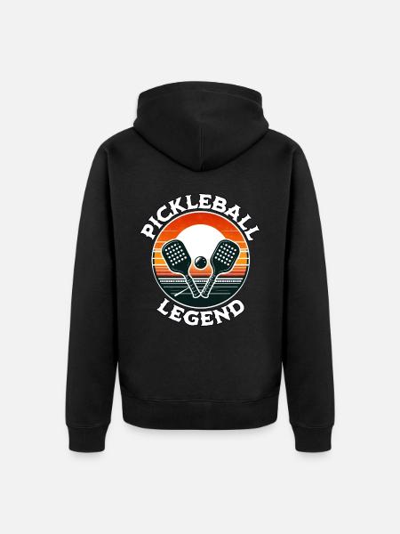 Pickleball Legend - Unisex Premium Organic Zip Hoodie - black