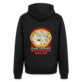 Salade de pommes de terre Härdöpfelsalat Cadeau - Veste à capuche bio Premium Unisexe - noir - Dos - Nico (187cm)