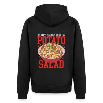 Salade de pommes de terre Salade de pommes de terre cadeau - Veste à capuche bio Premium Unisexe - noir - Dos - Nico (187cm)