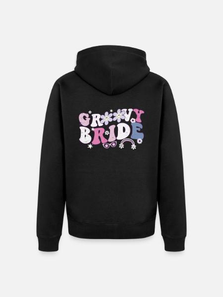 Spinster - Unisex Premium Organic Zip Hoodie - black