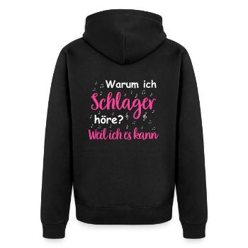 Schlager Tshirt Femme Schlager Party Costume Party - Veste à capuche bio Premium Unisexe - noir - Dos - Nico (187cm)