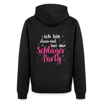 Schlager Tshirt Women's Schlager Party Costume Party - Unisex Premium Organic Zip Hoodie - black - Back - Nico (187cm)