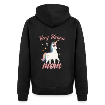 Licorne maman licornes aimant très Unique - Veste à capuche bio Premium Unisexe - noir - Dos - Nico (187cm)