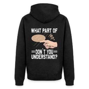 Bierdeckel Umdrehen Spiel Bier - Unisex Premium Bio Zip Hoodie - Schwarz - Hinten - Nico (187cm)