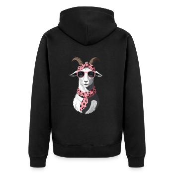 Drôle de maman chèvre parfaite pour la fête des mères - Veste à capuche bio Premium Unisexe - noir - Dos - Nico (187cm)