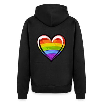 Geburtstag Birthgay Birth-gay Lgbt Gay - Unisex Premium Bio Zip Hoodie - Schwarz - Hinten - Nico (187cm)