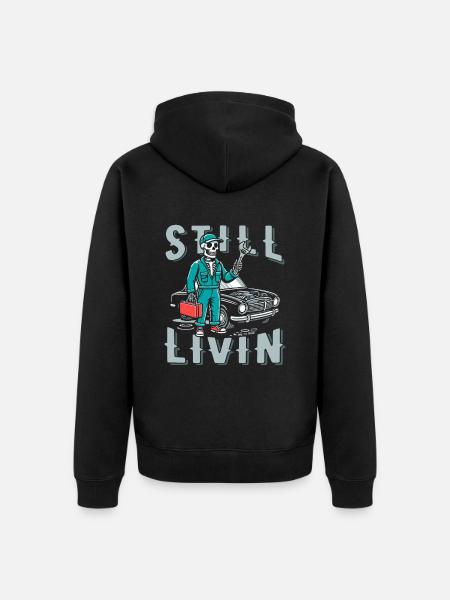 Car Mechanic - Unisex Premium Organic Zip Hoodie - black