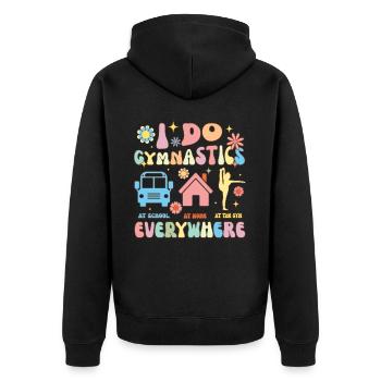 Gymnastics Gymnastics Gymnastics Groovy Gymnast Acrob - Unisex Premium Organic Zip Hoodie - black - Back - Nico (187cm)