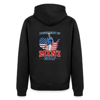 Président du Golf - Veste à capuche bio Premium Unisexe - noir - Dos - Nico (187cm)