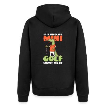 Il s’agit d’un minigolf dans lequel vous comptez - Veste à capuche bio Premium Unisexe - noir - Dos - Nico (187cm)