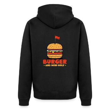 Burger Et Minigolf - Veste à capuche bio Premium Unisexe - noir - Dos - Nico (187cm)