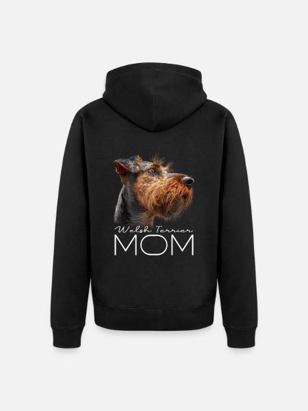 Welsh Terrier Mom - Unisex Premium Organic Zip Hoodie - black