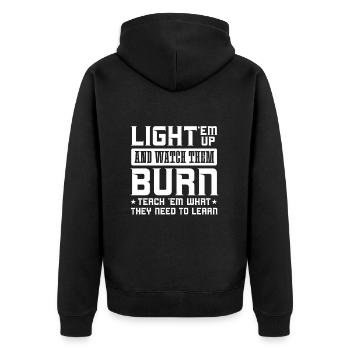 Country Music Countrymusic Geschenk - Unisex Premium Bio Zip Hoodie - Schwarz - Hinten - Nico (187cm)