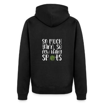 Crochet Knitting Sewing Seamstress Gift - Unisex Premium Organic Zip Hoodie - black - Back - Nico (187cm)