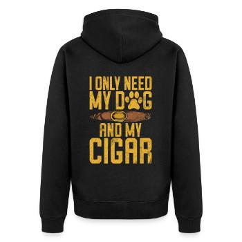 Fumeur de cigares - Veste à capuche bio Premium Unisexe - noir - Dos - Nico (187cm)