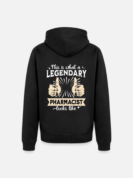 Legendary Pharmacist - Unisex Premium Organic Zip Hoodie - black