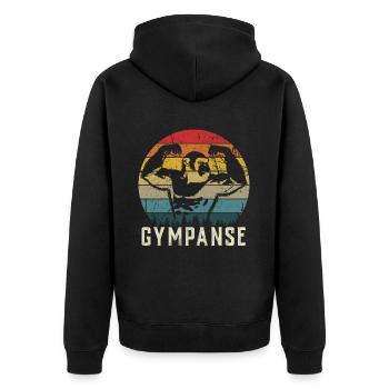 Tshirt de gymnastique drôle fitness entraînement gym - Veste à capuche bio Premium Unisexe - noir - Dos - Nico (187cm)