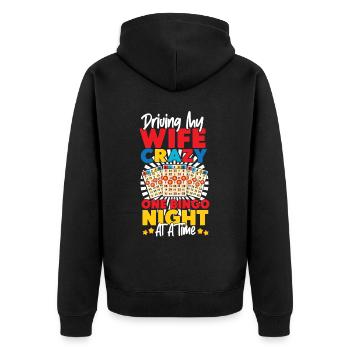 Bingo Player Husband Wife Driving - Unisex Premium Organic Zip Hoodie - black - Back - Nico (187cm)