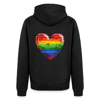 Geburtstag Birthgay Birth-gay Lgbt Gay - Unisex Premium Bio Zip Hoodie - Schwarz - Hinten - Nico (187cm)