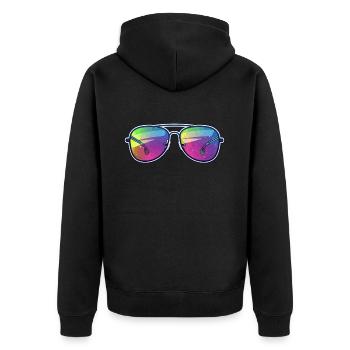 Geburtstag Birthgay Birth-gay Lgbt Gay - Unisex Premium Bio Zip Hoodie - Schwarz - Hinten - Nico (187cm)