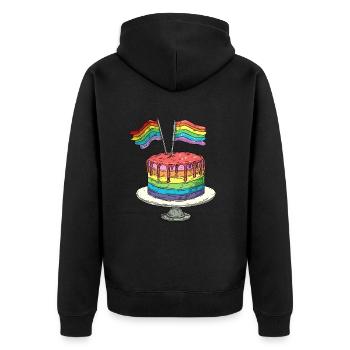 Anniversaire Naissancegay Naissance-gay Gay Gay - Veste à capuche bio Premium Unisexe - noir - Dos - Nico (187cm)