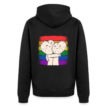 Anniversaire Naissancegay Naissance-gay Gay Gay - Veste à capuche bio Premium Unisexe - noir - Dos - Nico (187cm)