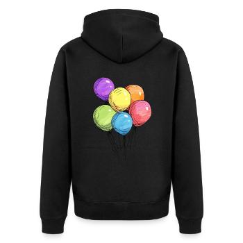 Birthday Birthgay Birth-gay Lgbt Gay - Unisex Premium Organic Zip Hoodie - black - Back - Nico (187cm)