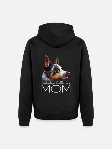 Bouvier australien Maman - Veste à capuche bio Premium Unisexe - noir